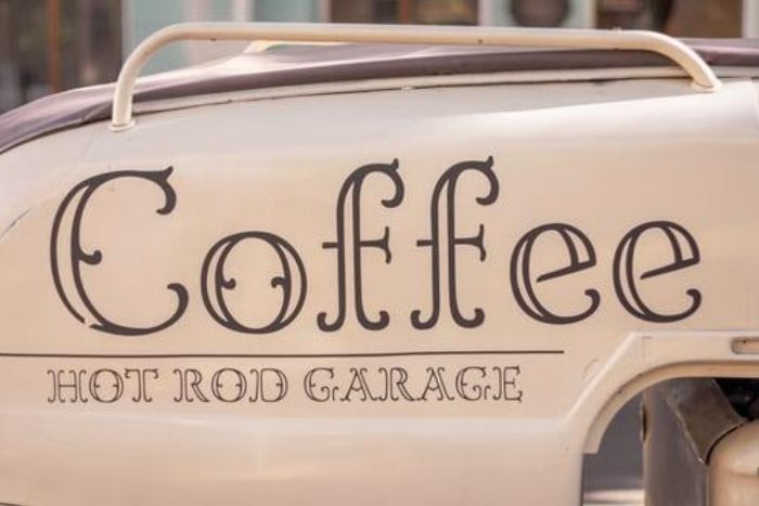 Coffee hot rod garage car
